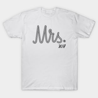 Mrs. Bride 2017 Wedding Gift Rope T-Shirt